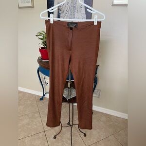 Haris Cotton Brown Snake Print Skinny Leg Pants - S